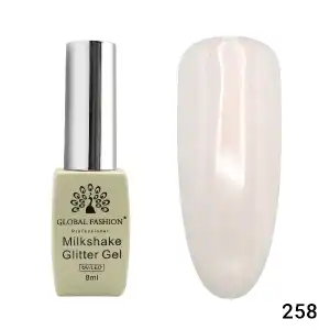 Féltartós körömlakk, Milkshake Glitter, Global Fashion 8ml,... Árengedmény