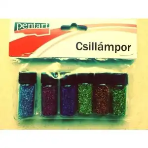 13221 - 6 db 3,5 ml-es színes csillámpor készlet - Pent,... Biztonságos fizetés
