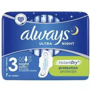 Olcsó Always Ultra Night higiéniai betétek, 7 darab, 3-as méret,...