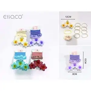 12 cm plumeria hajcsat + 10 db hajgumi, nagyker Népszerű