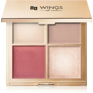 AA Wings of ColorStar Secrets Gold Contour Palette Púderes highlight és kontúr paletta Gyors kiszállítás