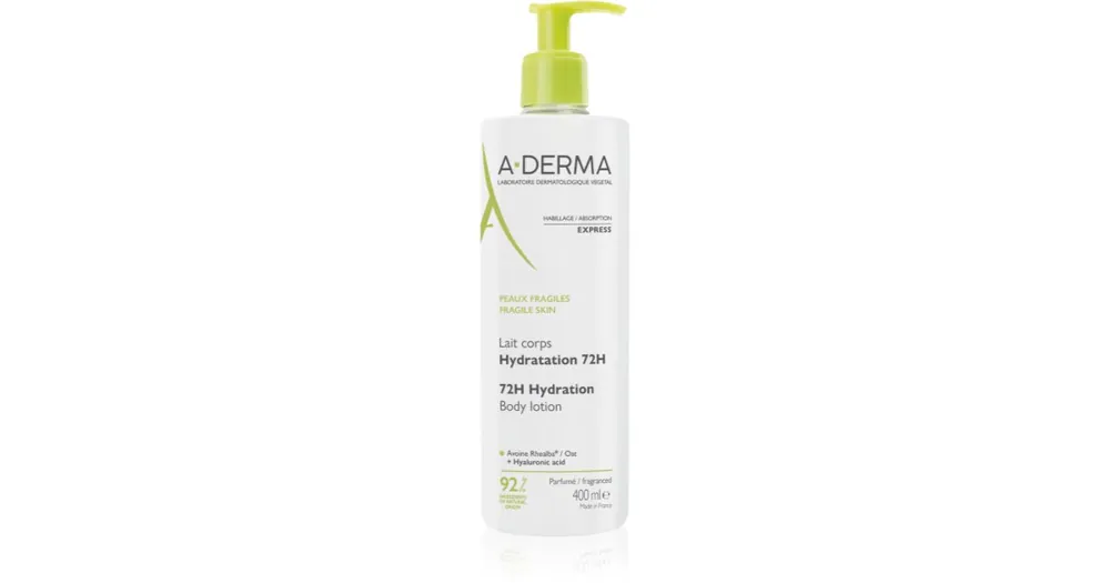 Árcsökkenés A-DermaEssentials Body Lotion 72h Hydration hidratáló testápoló tej