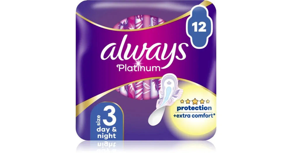 AlwaysPlatinum Night Size 3 egészségügyi betétek éjszakára Biztonságos fizetés