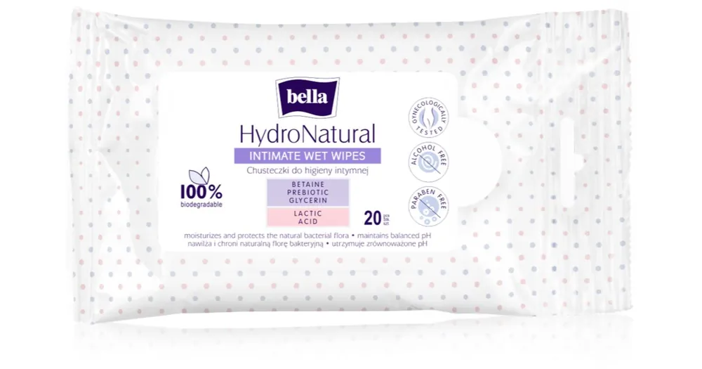 Vedd meg most BELLAHydroNatural nedves törlőkendők intim higiéniára