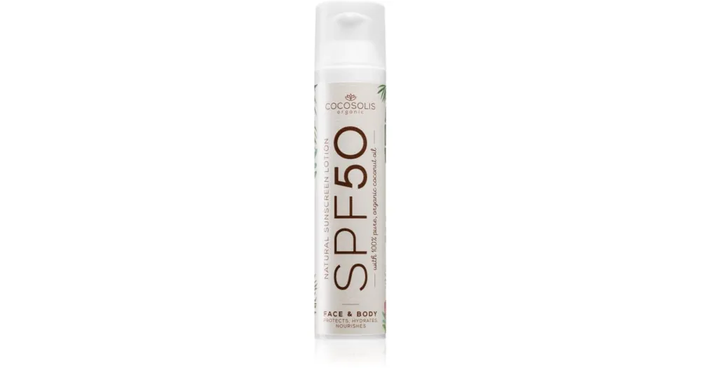 Kedvezmény COCOSOLISNatural Sunscreen Lotion védőkrém napozásra SPF 50