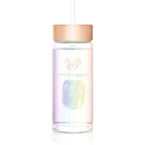 CrystalloveClear Quartz Straw Water Bottle Kulacs szívószállal Szezonális akció