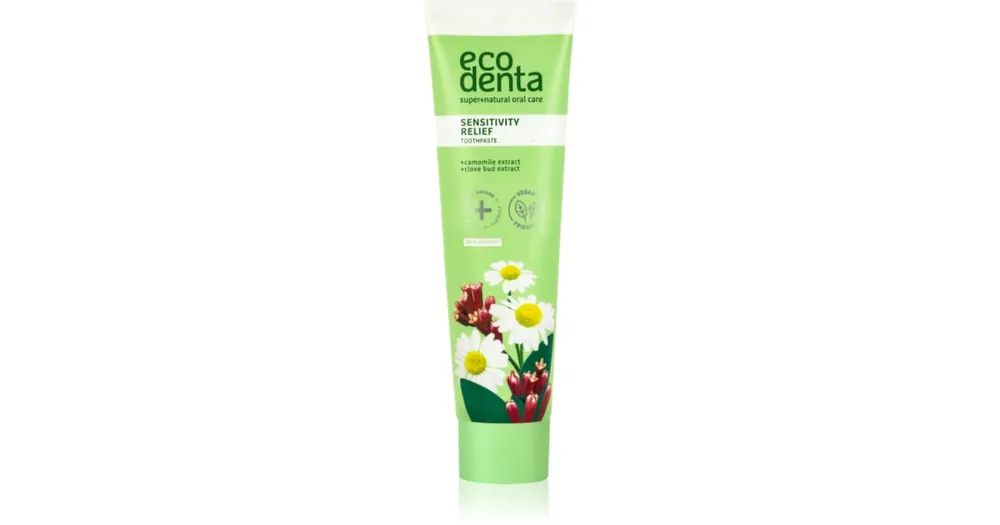 EcodentaGreen Sensitivity Relief fogkrém érzékeny fogakra fluoriddal Biztonságos vásárlás