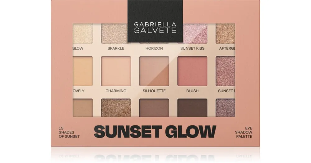 Gabriella SalveteSunset Glow 15 Shades of Sunset szemhéjfesték paletta Expressz kézbesítés