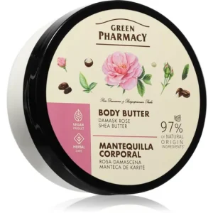 Árcsökkenés Green PharmacyDamask Rose & Shea Butter Body Butter intenzív hidratáló testvaj