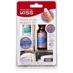 Szuper ajánlat KISSFrench Acrylic Sculpture Kit szett a francia manikűrhöz