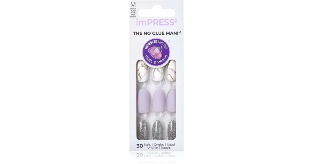 Expressz szállítás KISSimPRESS The No Glue Mani Medium műköröm öntapadós