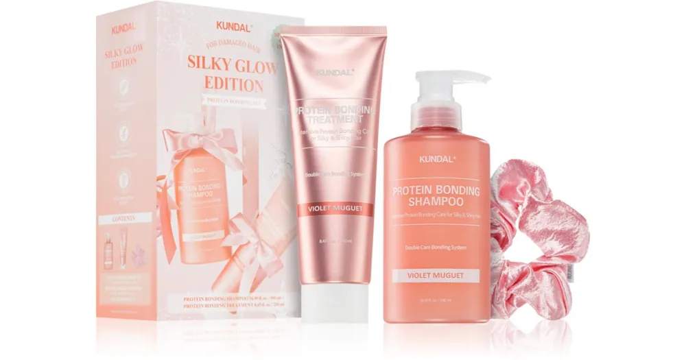 Biztonságos fizetés KUNDALProtein Bonding Care Violet Muguet ajándékszett hajra