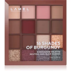 Végkiárusítás LAMEL16 Shades of Burgundy szemhéjfesték paletta