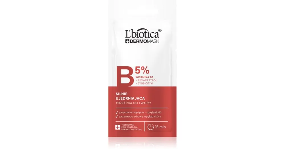 L’bioticaDermoMask B 5% feszesítő arcmaszk Biztonságos fizetés