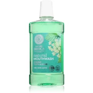 Azonnal elérhető Natura SibericaNatural Mouthwash Strong Teeth & Gums gyógynövényes szájvíz cinket tartalmaz