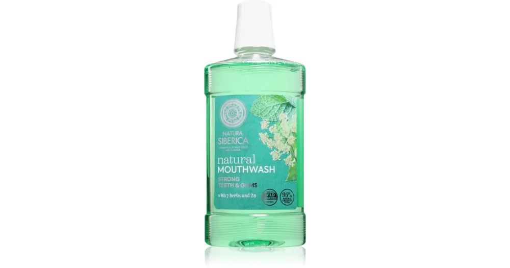 Azonnal elérhető Natura SibericaNatural Mouthwash Strong Teeth & Gums gyógynövényes szájvíz cinket tartalmaz