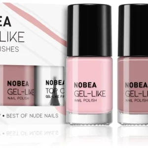 NOBEADay-to-Day 3-Piece Nail Polish set with Top coat körömlakk szett Best of Nude Nails Vásárlói kedvenc