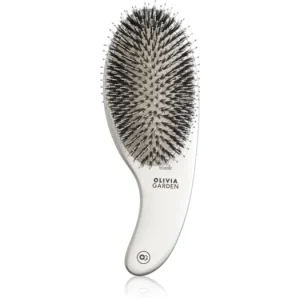 Árengedmény Olivia GardenExpert CURVE Nylon Silver hajkefe vaddisznó sörtékkel