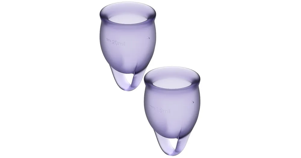Árcsökkenés SatisfyerFeel Confident Menstrual Cup menstruációs kehely Purple