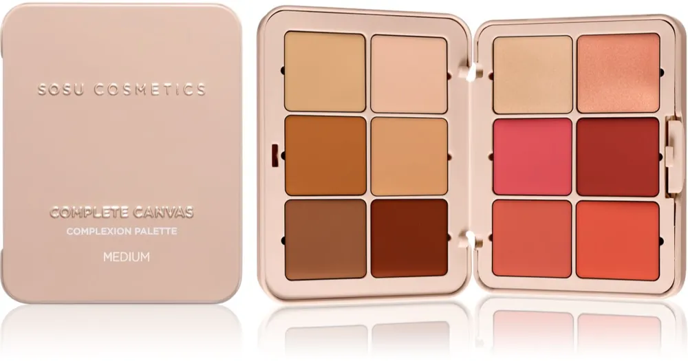Kiárusítás SOSU CosmeticsComplete Canvas Complexion Palette multifunkciós arc paletta az arcra