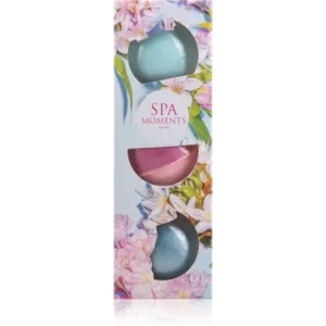 Spa MomentsFizzy Bath Bombs Shea Butter szénsavas fürdő golyók bambuszvajjal Bestseller
