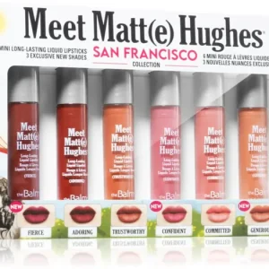 Kedvezményes ár theBalmMeet Matt(e) Hughes Mini Kit San Francisco folyékony rúzs szett a hosszan tartó hatásért