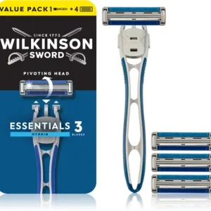 Kiárusítás Wilkinson SwordEssentials 3 Hybrid borotva + tartalék fejek 4 db