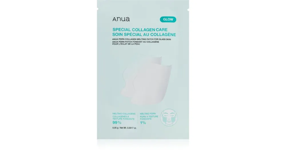 Rendeld meg most AnuaPDRN Collagen Melting Patch for Glass Skin élénkítő arcmaszk a táplálásért és hidratálásért