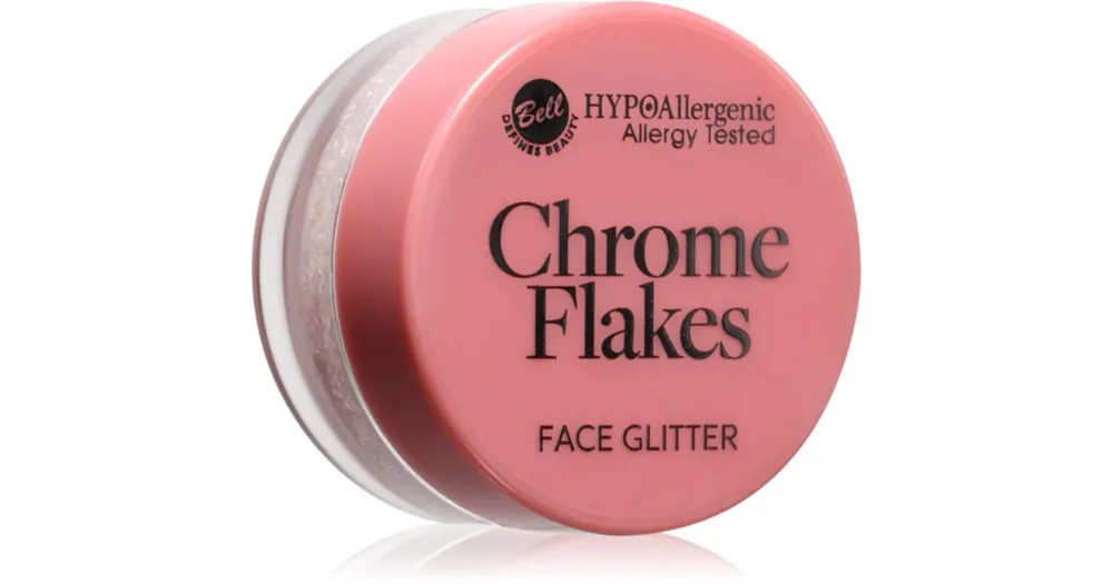 Prémium BellHYPOallergenic Chrome Flakes csillámok az arcra