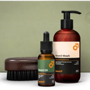 Biztonságos fizetés BeviroBergamia Wood Beard Care Kit ajándékszett szakállra