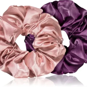 Nézd meg most BrushArtHair Large satin scrunchie set hajgumik Pink & Violet