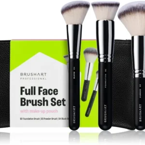 BrushArtProfessional Full Face brush set with makeup pouch Ecsetkészlet táskával Black Végkiárusítás