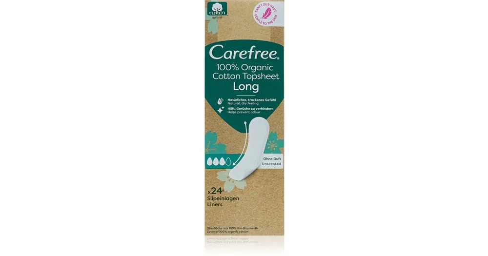 CarefreeOrganic Cotton Long tisztasági betétek Kedvezményes ár