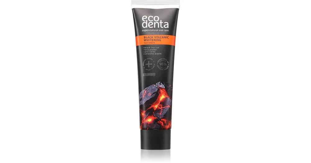 Ajánlat EcodentaBlack Volcanic Whitening fehérítő fogkrém