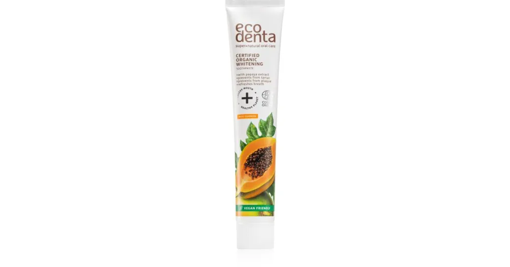 Olcsóbb EcodentaCertified Organic Whitening fehérítő fogkrém