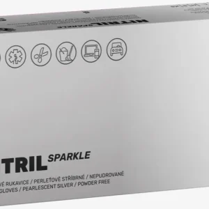EspeonNitril Sparkle Pearlescent Silver púdermentes nitrilkesztyű Szuper ajánlat