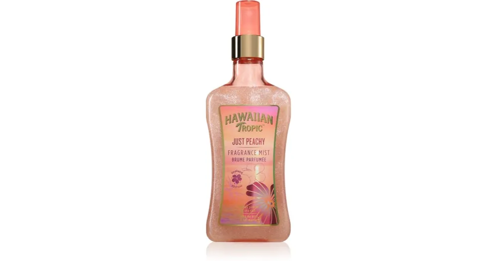 Hawaiian Tropic PerfumesJust Peachy testápoló spray csillámporral hölgyeknek Kedvezményes ár