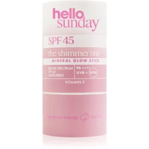 hello sundaythe shimmer one mineral glow stick ásványi védőkrém érzékeny területekre ceruzában SPF 45 Korlátozott ajánlat