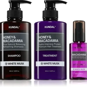 KUNDALHoney & Macadamia White Musk szett száraz és sérült hajra Expressz szállítás