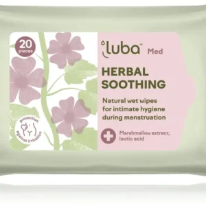 Akció LubaMed Herbal Soothing papírtörlők az intim higiéniához