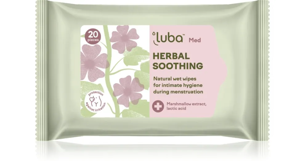 Akció LubaMed Herbal Soothing papírtörlők az intim higiéniához