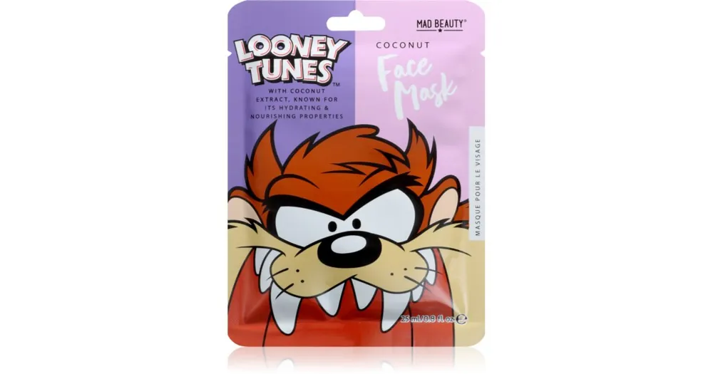 Különleges ajánlat Mad BeautyLooney Tunes Taz hidratáló gézmaszk antioxidáns hatású