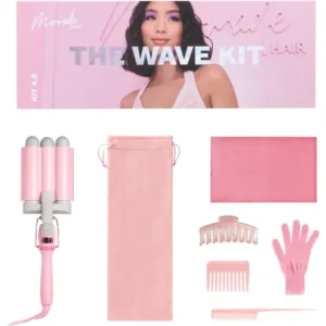 Biztonságos fizetés MermadeThe Wave Kit tripla hajsütővas hozzávalókkal