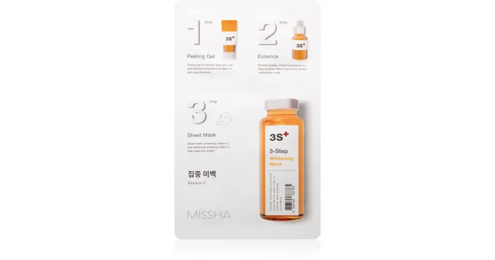 Missha3-Step élénkítő maszk 3 lépésben Azonnal elérhető