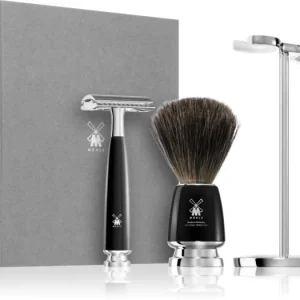Korlátozott ajánlat MühleRYTMO Black Pure Badger borotva készlet