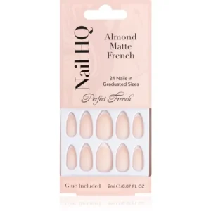 Nail HQAlmond Matte French műköröm ragasztóval Csak ma