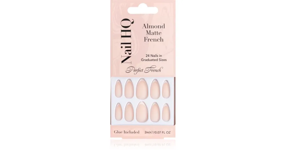 Nail HQAlmond Matte French műköröm ragasztóval Csak ma