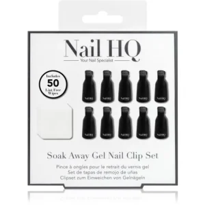 Nail HQSoak Away Gel Nail Clip Set szett gél- és akrilkörmök eltávolításához Kihagyhatatlan ajánlat