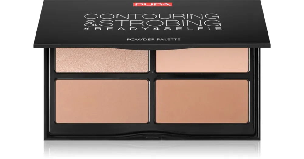 PUPA Milano READY4SELFIE Contouring & Strobing Púderes highlight és kontúr paletta élénkítővel Legkelendőbb