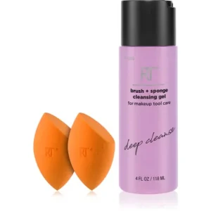 Real TechniquesBrush Sponge + Cleasing Gel szett az arcra Kedvezmény